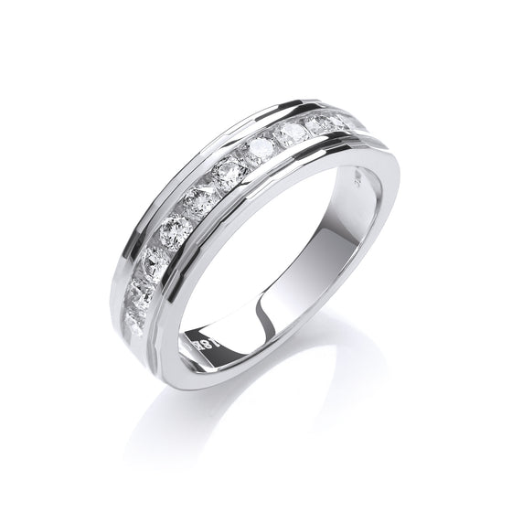 18ct White Gold 0.50ctw Diamond Eternity Ring TGC-DR0788