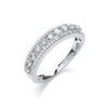 18ct White Gold 0.65ctw Diamond Half Eternity Ring TGC-DR0790