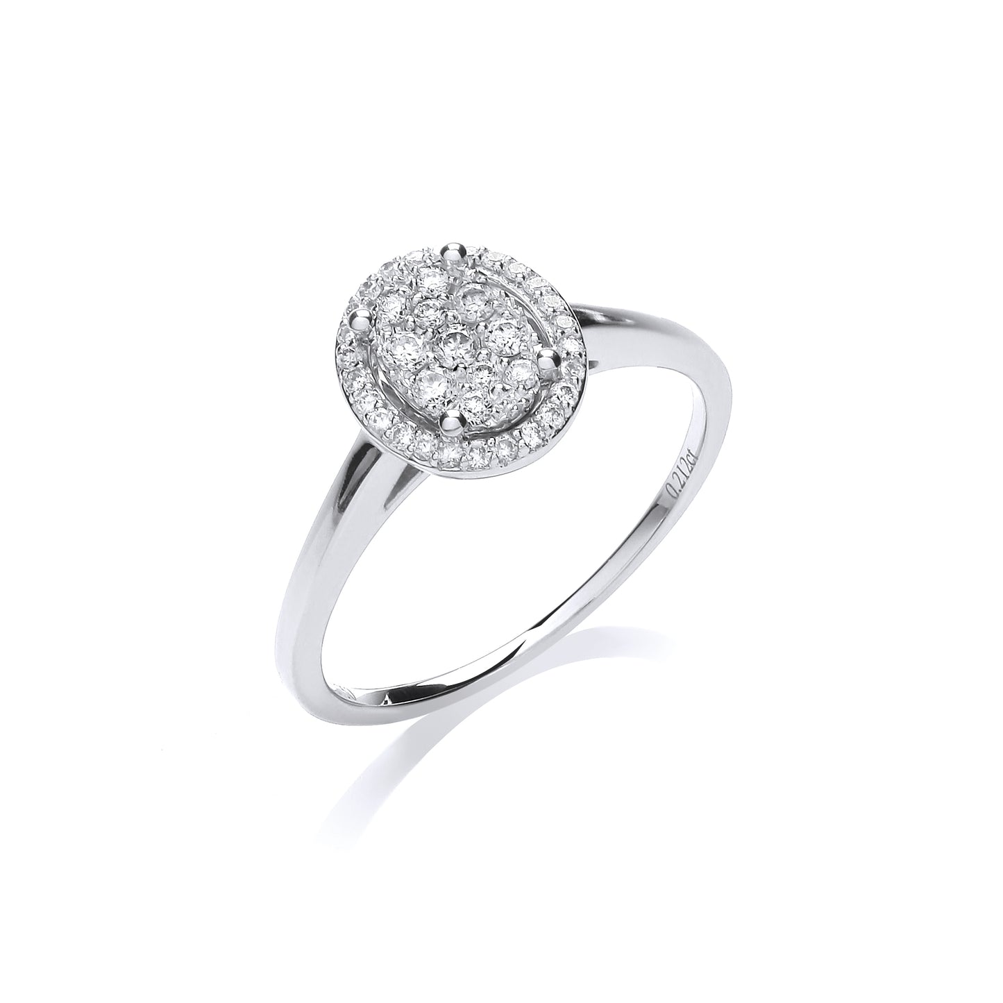 18ct White Gold 0.20ct Diamond Dress Ring TGC-DR0793