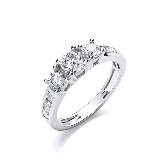 18ct White 1.00ct Diamond Ring TGC-DR0815