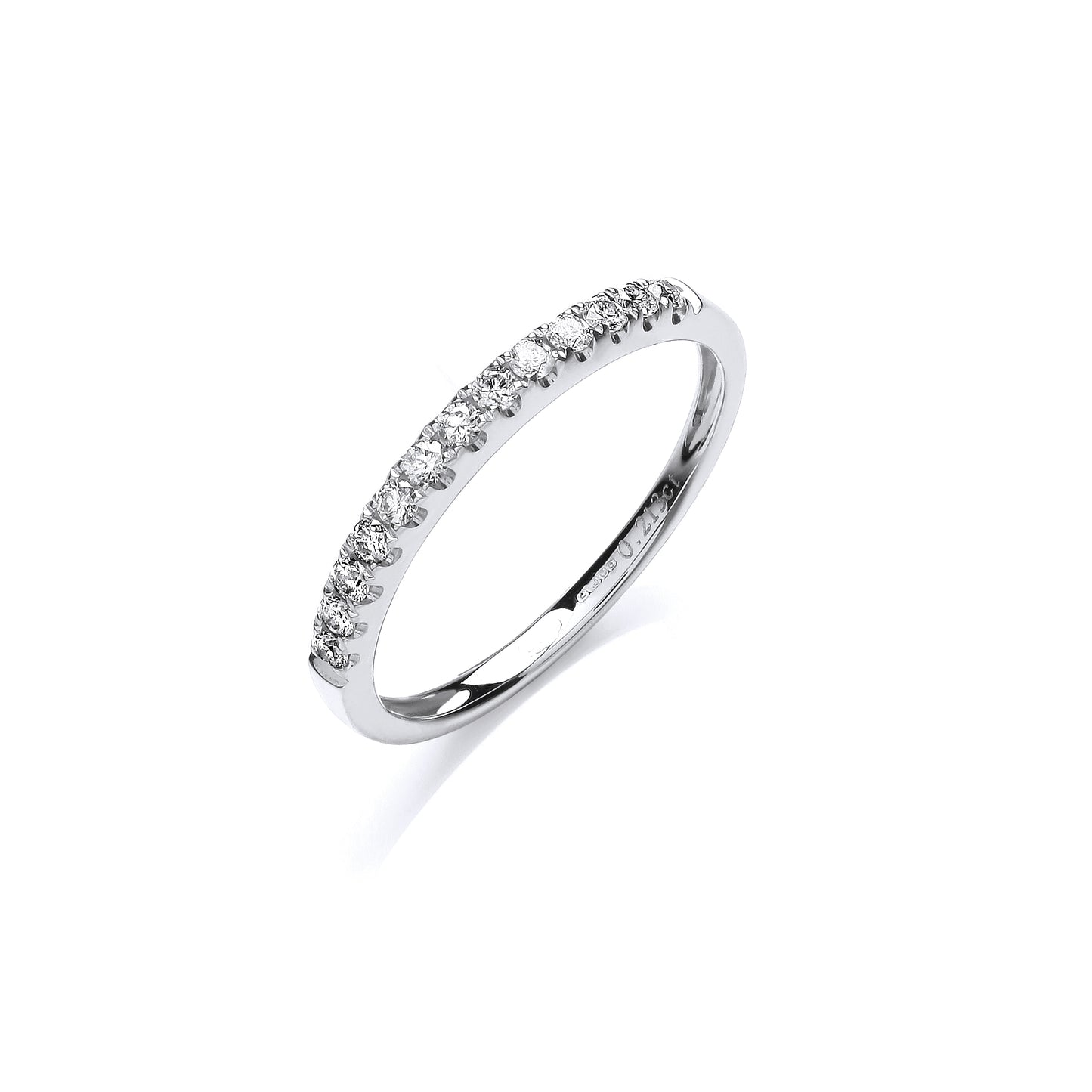 18ct White Gold 0.20ctw Half Eternity Ring TGC-DR0834