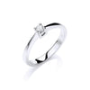 9ct White Gold 0.10ct Solitaire Ring TGC-DR0840