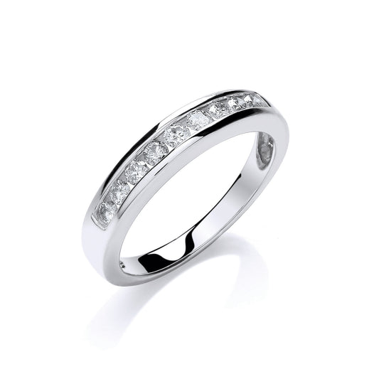 9ct White Gold 0.35ct Diamond Eternity Ring TGC-DR0842