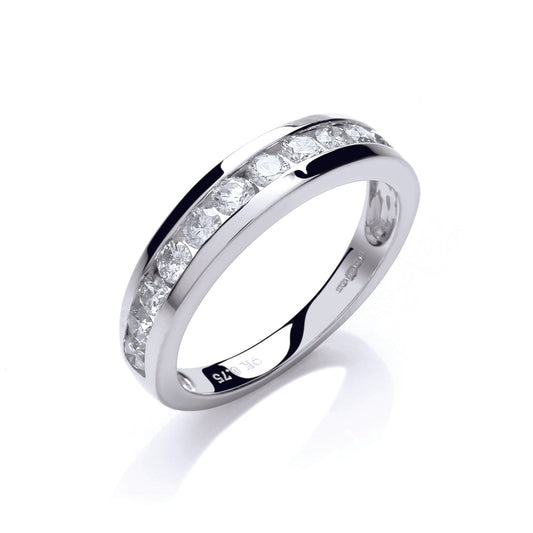 9ct White Gold 0.75ct Diamond Eternity Ring TGC-DR0843