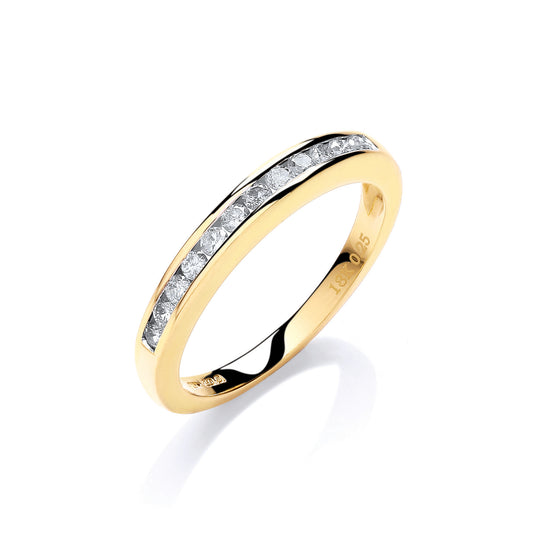 18ct Yellow Gold 0.25ctw Diamond Eternity Ring TGC-DR0858