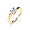 9ct Yellow Gold 0.05ct Diamond Solitaire Ring TGC-DR0870