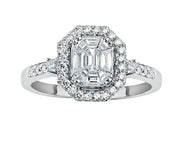 18ct White Gold 1.00ct G-VS Fancy Dress Ring TGC-DR0875