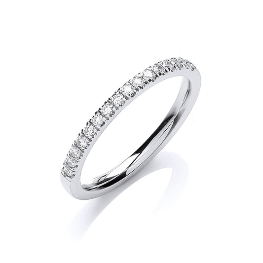 18ct White Gold 0.20ct Ring TGC-DR0890