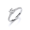 18ct White Gold 0.90ctw Certificated Engagement Ring TGC-DR0894