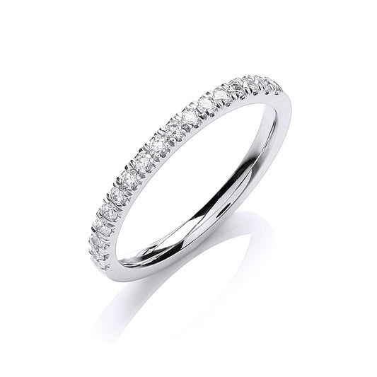 18ct White Gold 0.25ct Ring TGC-DR0895