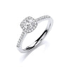 18ct White Gold 0.50ctw Certificated Engagement Ring TGC-DR0896