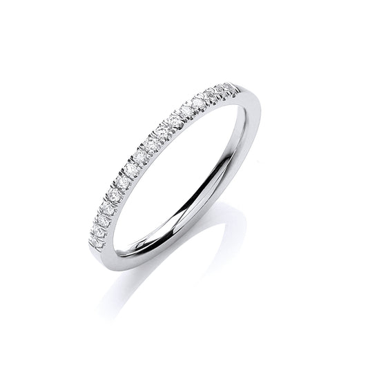 18ct White Gold 0.12ct Ring TGC-DR0897