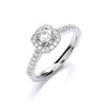 18ct White Gold 0.80ctw Certificated Engagement Ring TGC-DR0898