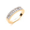 18ct Yellow Gold 0.50ct GH-SI Diamond Half Eternity Ring TGC-DR0908