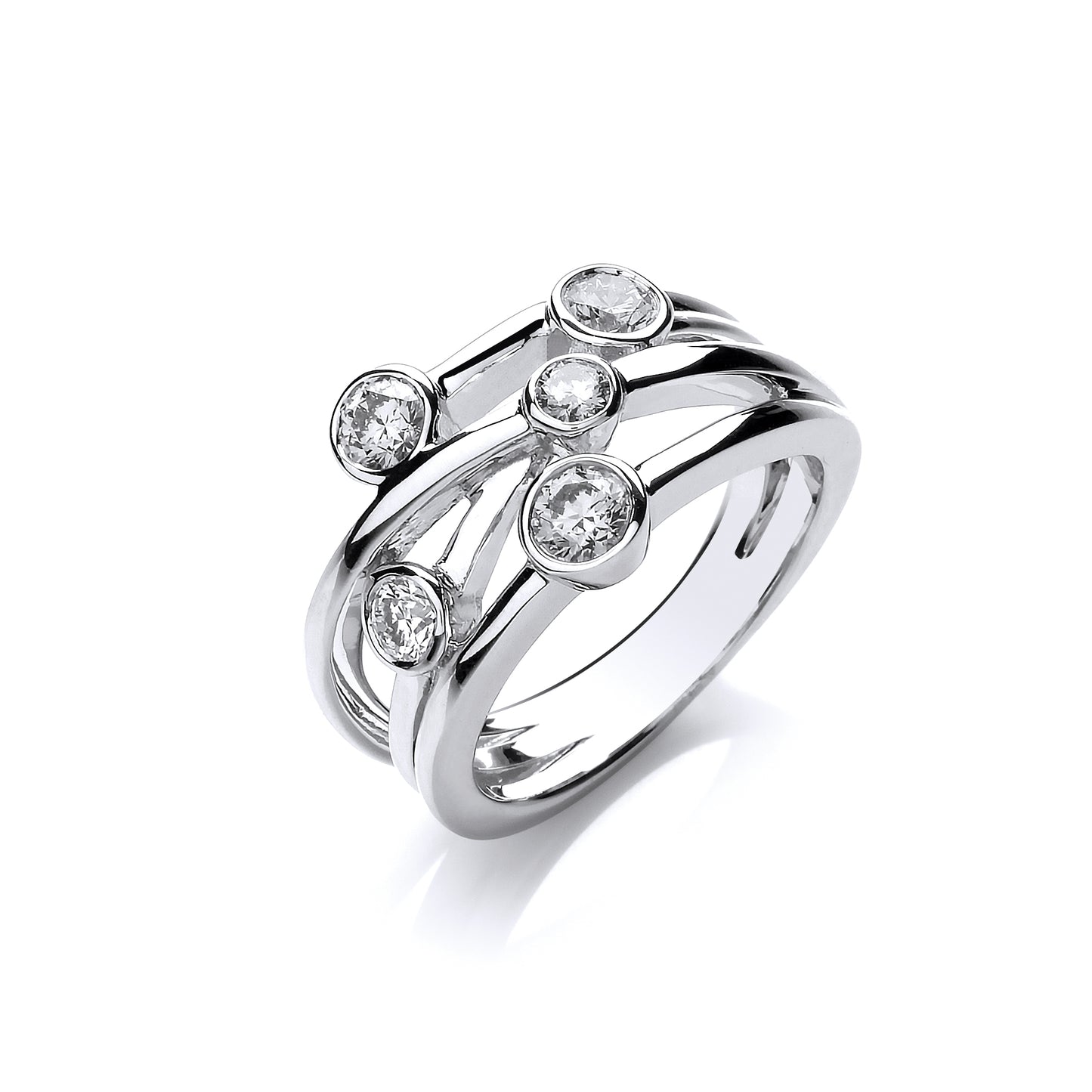 18ct White Gold 0.75ct GH-SI Diamond Dress Ring TGC-DR0910