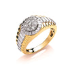 9ct Yellow White Gold 0.50ct Diamond Rolex Style Ring TGC-DR0922