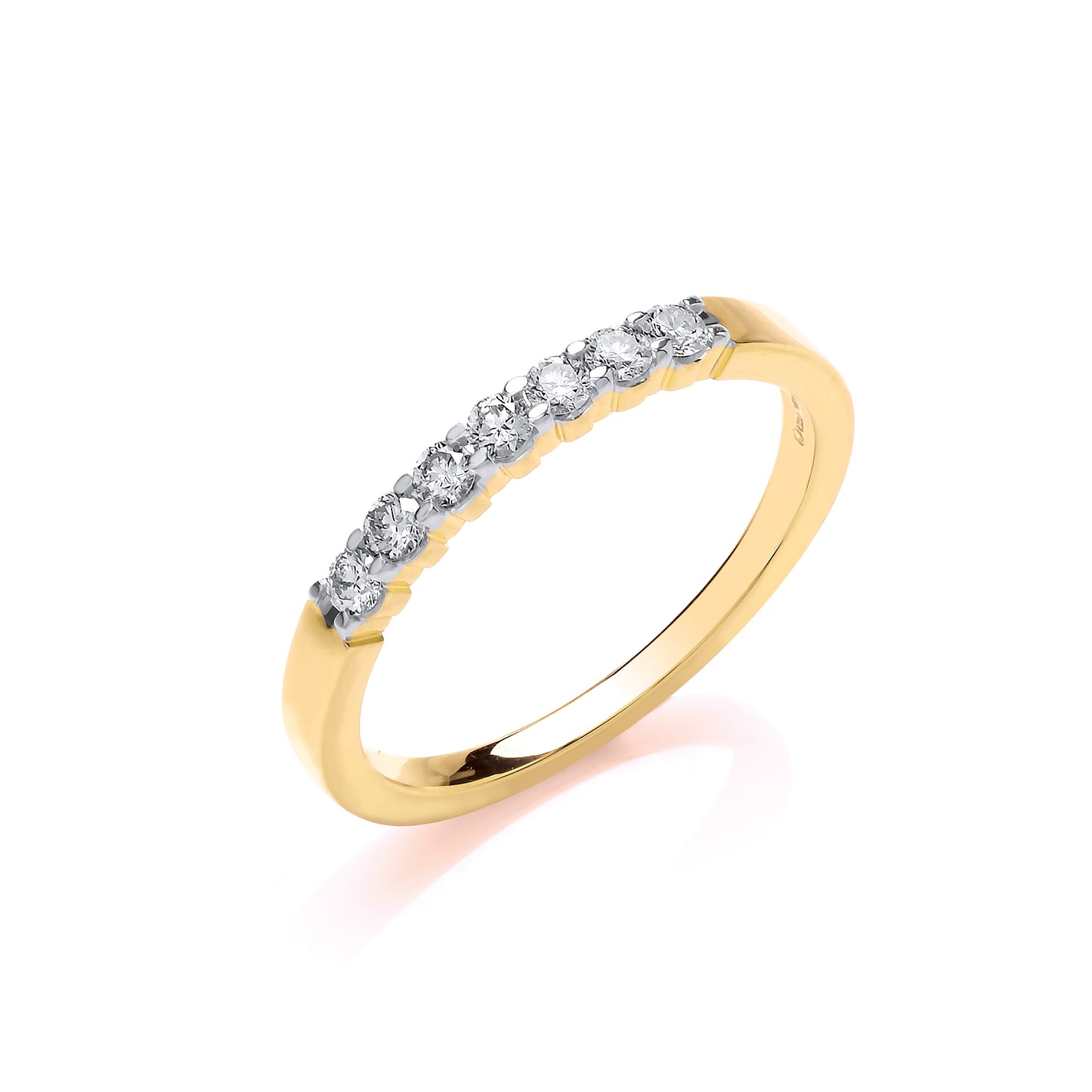 9ct Yellow Gold D.025ct Diamond Half ET Ring TGC-DR0926