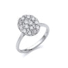 18ct White Gold 1.00ct Oval Dress Ring TGC-DR0932