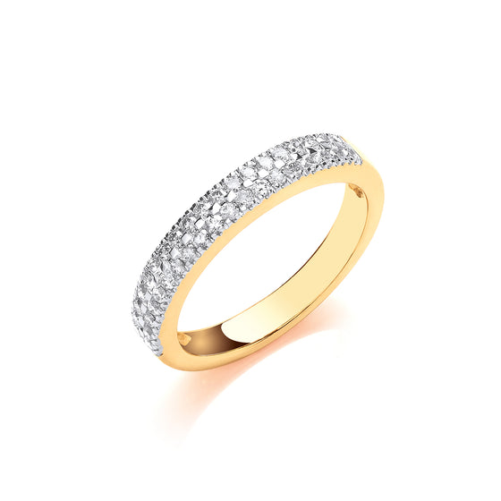 18ct Yellow Gold 0.35ctw Diamond Eternity Ring TGC-DR0943