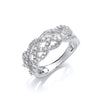 18ct White Gold 0.75ct Weaved Diamond Dress Ring TGC-DR0944
