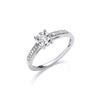 9ct White Gold Solitaire Ring TGC-DR0947