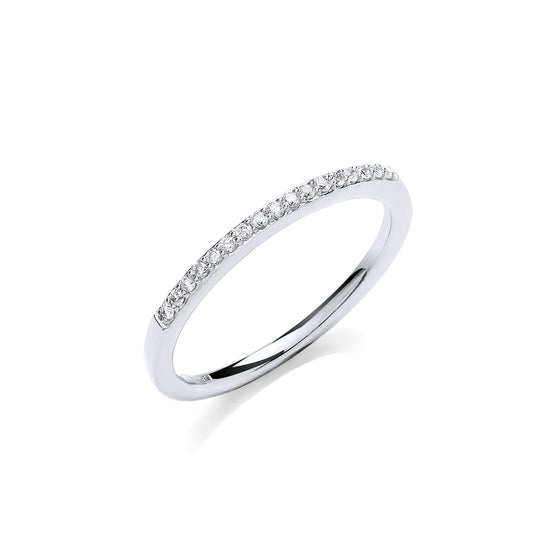 9ct White Gold 0.10ct Eternity Ring TGC-DR0950