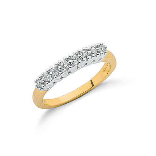 9ct Yellow Gold 0.20ct Diamond Eternity Ring TGC-DR0014