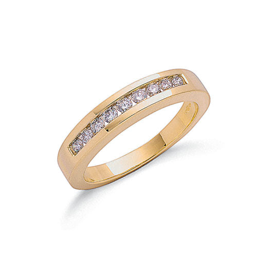 9ct Yellow Gold 0.35ct Diamond Eternity Ring TGC-DR0020