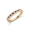 9ct Yellow Gold Diamond & Blue Sapphire Eternity Ring TGC-DR0024