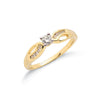 9ct Yellow Gold 0.26ct Diamond Ring TGC-DR0253