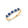9ct Yellow Gold Diamond & Blue Sapphire Eternity Ring TGC-DR0035