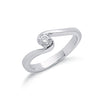 9ct White Gold 0.15ct Diamond Engagement Ring TGC-DR0373