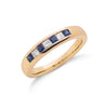 9ct Yellow Gold Princess Cut Diamond & Blue Sapphire Eternity Ring TGC-DR0417