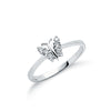 9ct White Gold 0.15ct Diamond Butterfly Ring TGC-DR0489