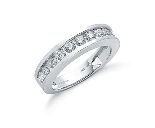 18ct White Gold 1.00ctw Diamond Eternity Ring TGC-DR0618