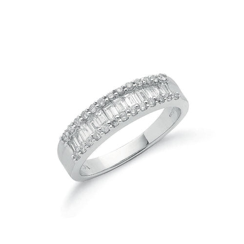 18ct White Gold 0.55ctw Diamond Ring TGC-DR0635