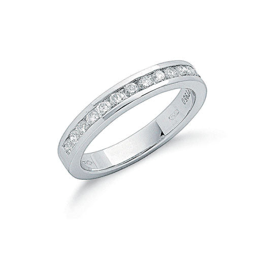 Platinum 0.50ct G/H-Vs Diamond Eternity Ring TGC-DR0677