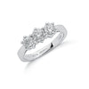 Platinum 1.00ct G/H-Vs Brilliant Cut Diamond Trilogy Ring TGC-DR0709