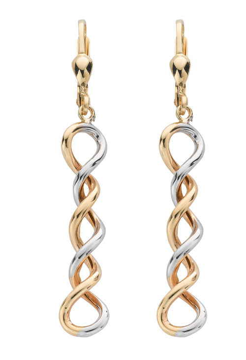 Yellow & White Gold Twisted Drops TGC-ER1206