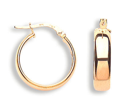 Yellow Gold Tube Hoop Earrings TGC-ER1273