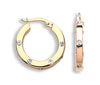 Yellow Gold Cz Hoop Earrings TGC-ER1287