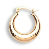 Yellow Gold D/C Hoop Earrings TGC-ER1337
