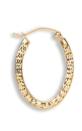 Yellow Gold D/C Oval Creoles TGC-ER1358