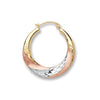 Yellow White & Rose Gold Hoop Earrings TGC-ER1423