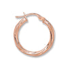 Rose Gold Twisted Hoop Earrings TGC-ER1434