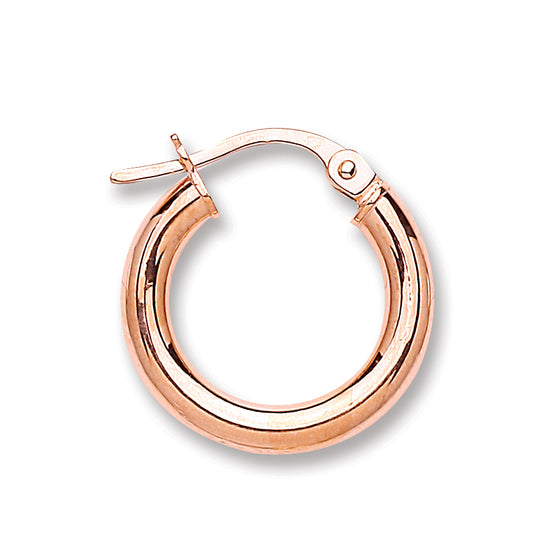 Rose Gold Round Tube Hoop Earrings TGC-ER1436
