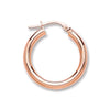 Rose Gold Round Tube Hoop Earrings TGC-ER1437