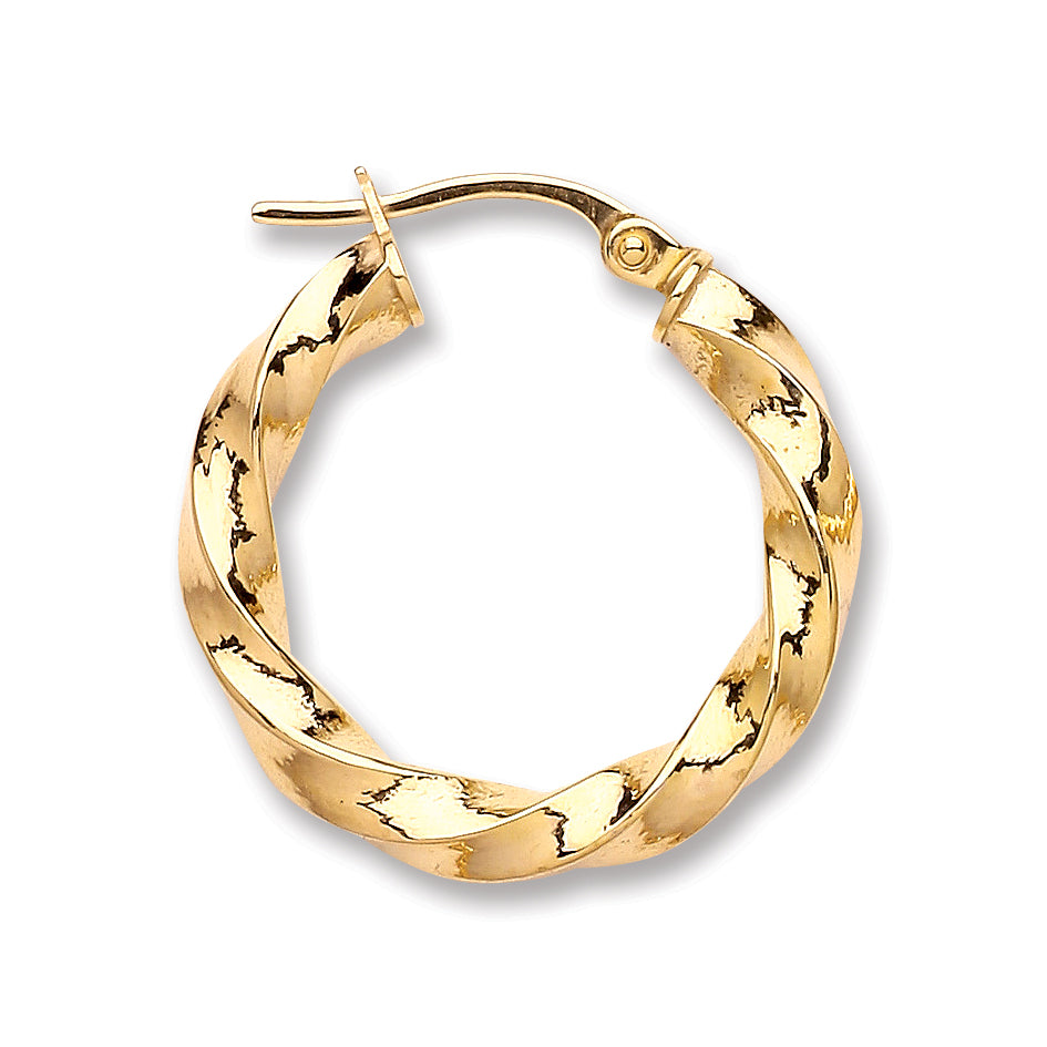 Yellow Gold Twist Hoop TGC-ER1453