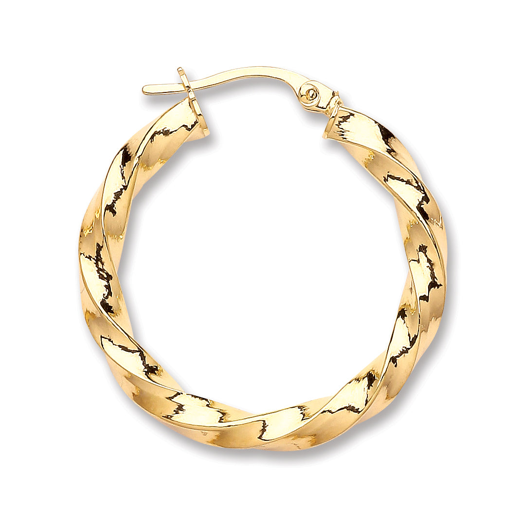 Yellow Gold Twist Hoop TGC-ER1454