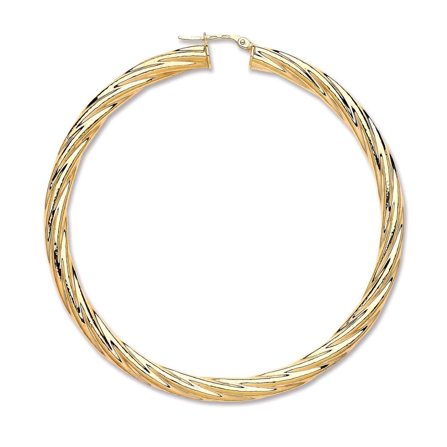 Yellow Gold Large Twist Hoop TGC-ER1457